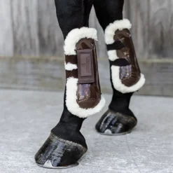 KENTUCKY HORSEWEAR Guêtres cheval velcro Tendon Boots mouton - Kentucky< Guêtres Antérieures|Protège-Tendons