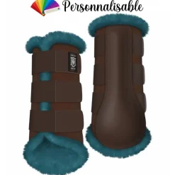 MATTES Guêtres de dressage cheval doublées en mouton postérieurs personnalisables -< Guêtres Postérieures