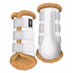 MATTES Guêtres de dressage cheval doublées en mouton postérieurs personnalisables -< Guêtres Postérieures