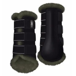 MATTES Guêtres de dressage cheval doublées en mouton postérieurs personnalisables -< Guêtres Postérieures