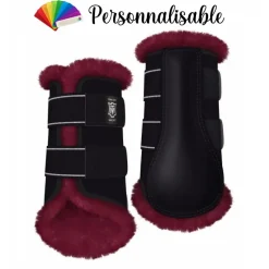 MATTES Guêtres de dressage cheval doublées en mouton antérieurs personnalisables -< Guêtres Antérieures