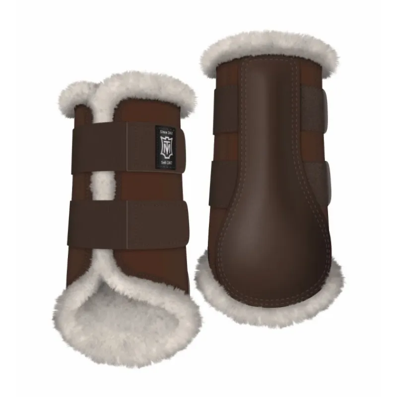 MATTES Guêtres de dressage cheval doublées en mouton antérieurs personnalisables -< Guêtres Antérieures