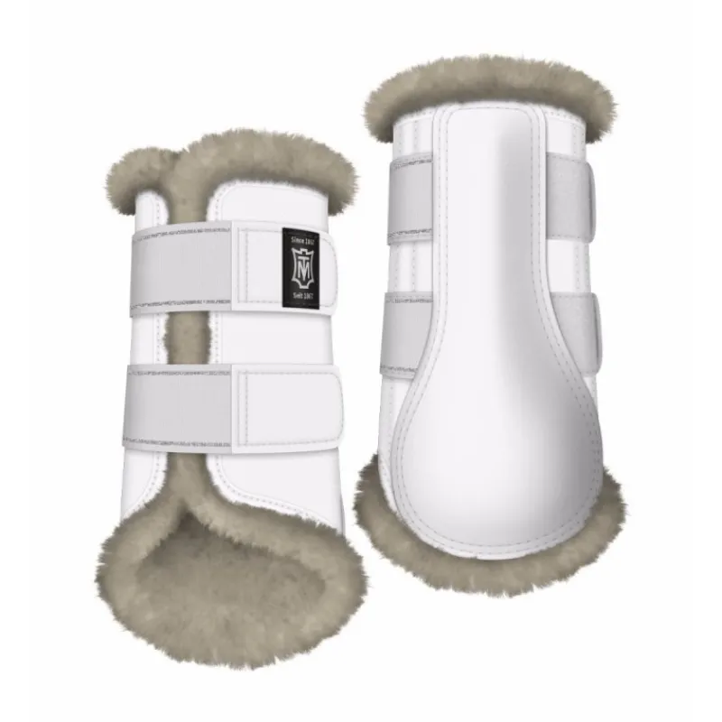 MATTES Guêtres de dressage cheval doublées en mouton antérieurs personnalisables -< Guêtres Antérieures