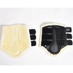 BUCAS Guêtres de dressage cheval en mouton -< Guêtres Postérieures|Guêtres Antérieures