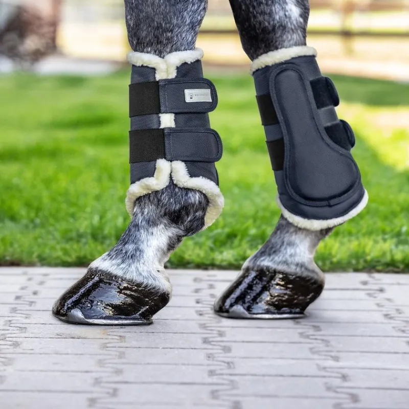 WALDHAUSEN Guêtres de dressage doublées en mouton -< Guêtres Postérieures|Guêtres Antérieures