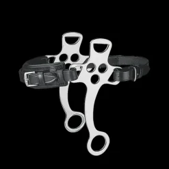 WALDHAUSEN Hackamore cuir branches courtes inox -< Mors Cheval