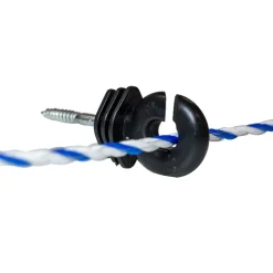 SPEEDRITE Isolateur annulaire à visser Jumbo Ring noir clôture cheval lot de 25 -< Isolateur Clôture Chevaux