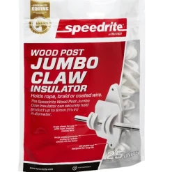 SPEEDRITE Isolateur double doigt Jumbo clôture cheval lot de 25 -< Isolateur Clôture Chevaux