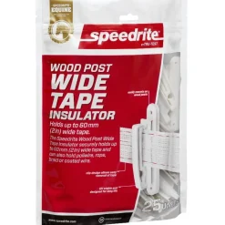 SPEEDRITE Isolateur pour ruban large blanc clôture cheval lot de 25 -< Isolateur Clôture Chevaux