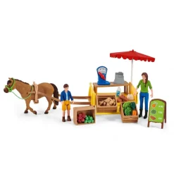 SCHLEICH Kit étal mobile de la ferme -< Horse Club Schleich