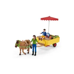 SCHLEICH Kit étal mobile de la ferme -< Horse Club Schleich