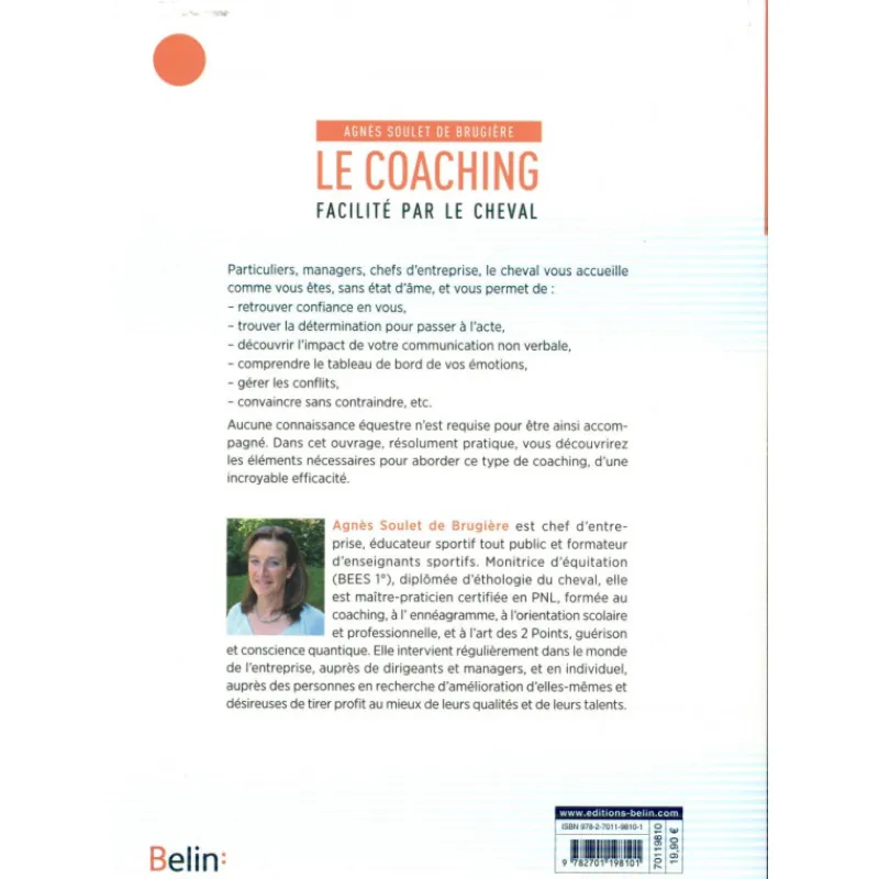 EQUIBOOKS Le coaching facilité par le cheval - Belin< Librairie Equibooks