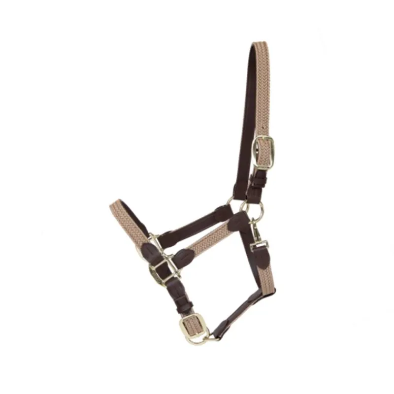 KENTUCKY HORSEWEAR Licol cheval simili-cuir nylon tressé - Kentucky< Licols