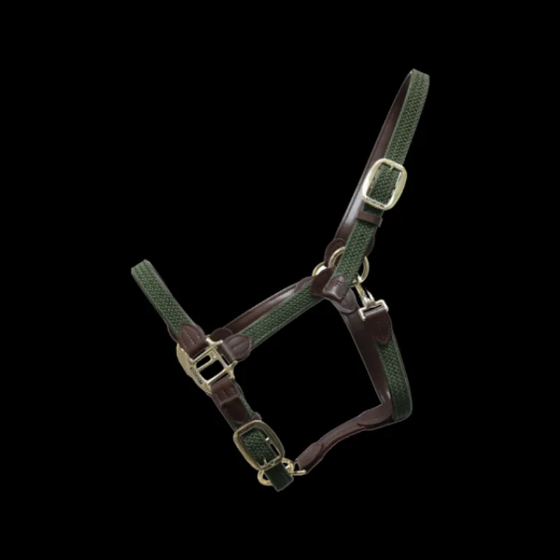 KENTUCKY HORSEWEAR Licol cheval simili-cuir nylon tressé - Kentucky< Licols