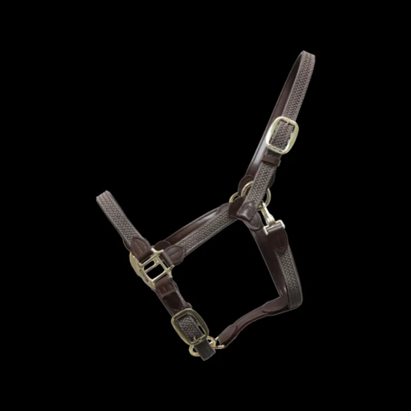KENTUCKY HORSEWEAR Licol cheval simili-cuir nylon tressé - Kentucky< Licols