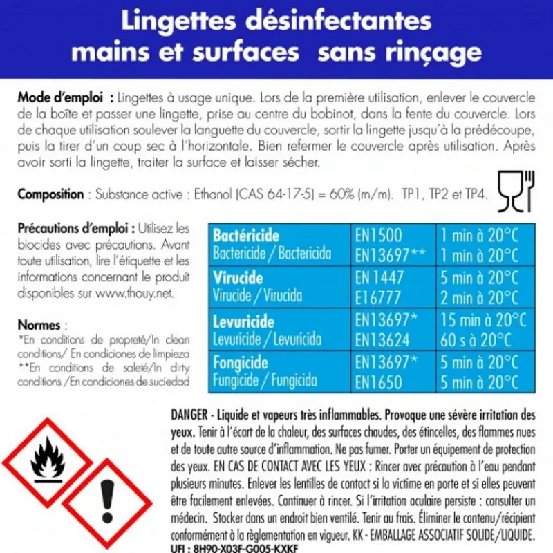 STABLE PRO Lingettes désinfectantes écurie virucide multisurfaces ( X100)< Matériel D'Écurie|Equipement Concours
