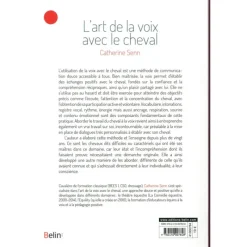 EQUIBOOKS Livre l'art de la voix avec le cheval - Belin< Librairie Equibooks