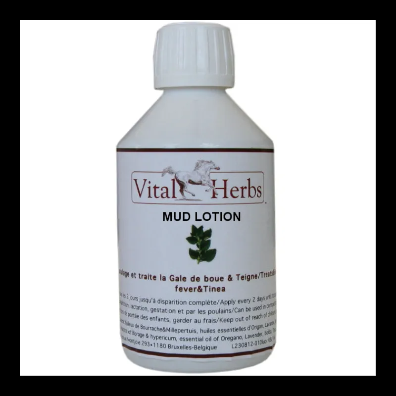 VITAL HERBS Lotion gale de boue cheval 250 ml Mud Lotion -< Produits Gale De Boue Et Crevasses Cheval
