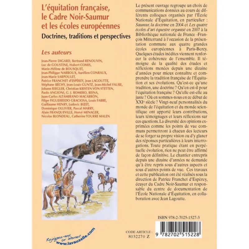 EQUIBOOKS L'équitation française, le Cadre Noir-Saumur et les écoles européennes - Lavauzelle< Librairie Equibooks