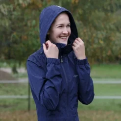 COVALLIERO Manteau de pluie équitation femme long imperméable -<Femme Equipement Froid Et Pluie|Accessoires De Randonnée