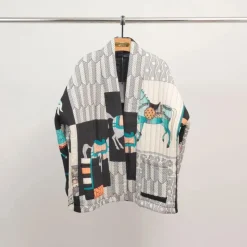 HARCOUR Manteau matelassé Kimono imprimé chevaux Cécile Wang<Femme Idées Cadeaux|Accessoires Lifestyle Équitation