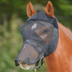 WALDHAUSEN Masque anti-mouche anti-UV intégral cheval sans oreilles cheval Premium -< Masques Anti-Uv Cheval|Masque Anti-Mouche Cheval