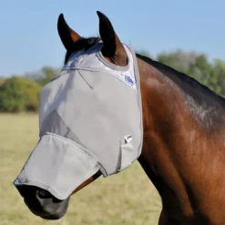 CASHEL Masque anti-mouche anti-UV cheval intégral sans oreilles Crusader -< Uveite Cheval|Masque Et Couverture Anti-Uv Cheval