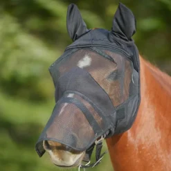 WALDHAUSEN Masque anti-mouche anti-uv cheval intégral avec oreilles Premium -< Masques Anti-Uv Cheval|Masque Anti-Mouche Cheval