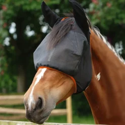 EQUILIBRIUM Masque anti-mouche anti-uv cheval avec oreilles Midi -< Uveite Cheval|Masque Et Couverture Anti-Uv Cheval