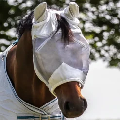 WALDHAUSEN Masque anti-mouche cheval anti-UV avec oreilles Premium -< Masques Anti-Uv Cheval|Masque Anti-Mouche Cheval