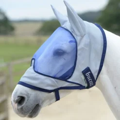 BUCAS Masque anti-mouche et anti-UV cheval Deluxe avec oreilles -< Masques Anti-Uv Cheval|Masque Anti-Mouche Cheval