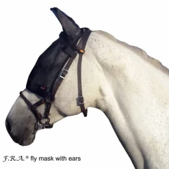 CAVALLO Horse Masque anti-mouche et anti-uv cheval de travail avec oreilles - Cavallo< Uveite Cheval|Masque Et Couverture Anti-Uv Cheval