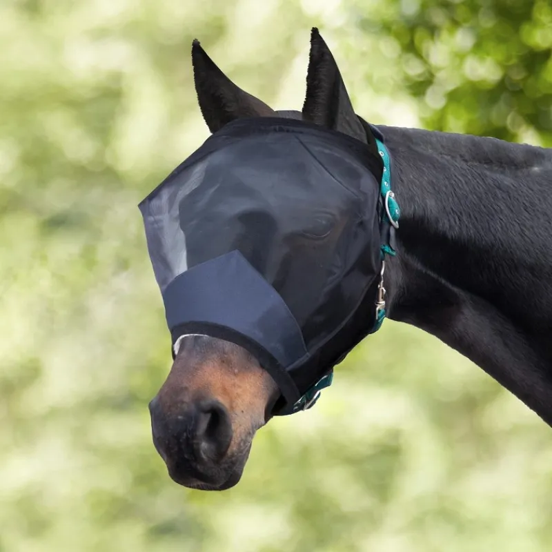 WALDHAUSEN Masque anti-mouches cheval sans oreilles Happy Ears -< Masque Anti-Mouche Cheval|Masque Anti-Mouche Cheval