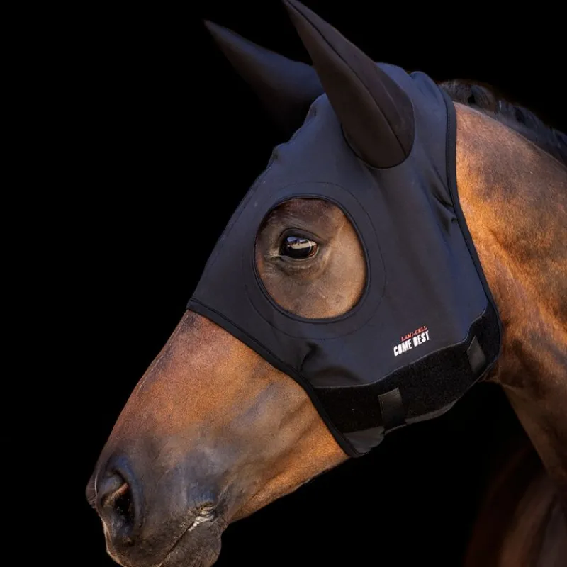 LAMI-CELL Masque cheval anti-stress avec oreilles Come Best Titanium - Lami Cell< Equipement Concours|Masque Anti-Stress Cheval