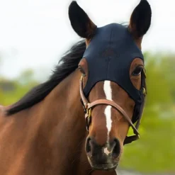 FENWICK Masque cheval relaxant sans oreilles fermeture velcro - Technologie Titane Liquide -< Equipement Concours|Masque Anti-Stress Cheval