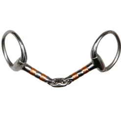 HARRY'S HORSE Mors à olives double brisure cheval avec rouleaux en cuivre< Mors Cheval