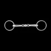 WALDHAUSEN Mors de filet de bride deux anneaux double brisure inox -< Mors Cheval