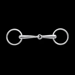 WALDHAUSEN Mors de filet de bride deux anneaux inox -< Mors Cheval