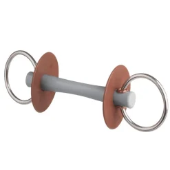 BERIS Mors deux anneaux cheval 7,5cm canon dur et fin Comfort -< Mors Cheval