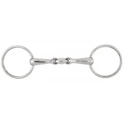 WALDHAUSEN Mors deux anneaux double brisure inox -< Mors Cheval
