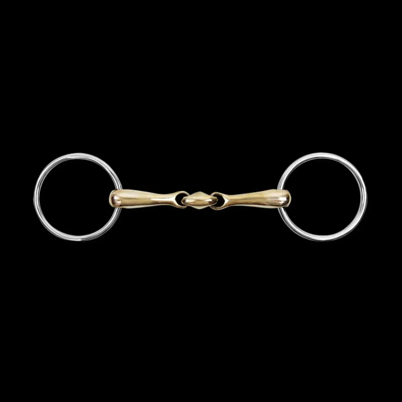 WALDHAUSEN Mors deux anneaux double brisure cupris -< Mors Cheval