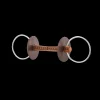 BERIS Mors deux anneaux en cuir canon doux -< Mors Cheval