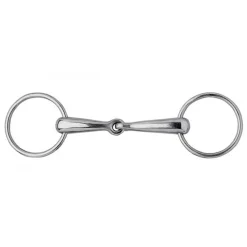 WALDHAUSEN Mors deux anneaux fer nickelé poney -< Mors Cheval