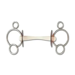 NATHE Mors droit pessoa 2 anneaux résine -< Mors Cheval