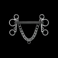 WALDHAUSEN Mors Pelham droit caoutchouc ergonomique -< Mors Cheval