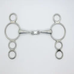 PRO-CONFORT HORSEWEAR Mors Pessoa cheval 3 anneaux double brisure canon fin 18 mm Pro Confort - Harcour< Mors Cheval