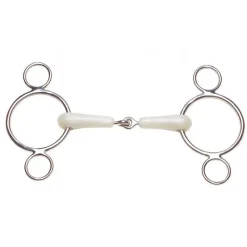 CAVALHORSE Mors Pessoa trois anneaux résine pomme Flexi< Mors Cheval