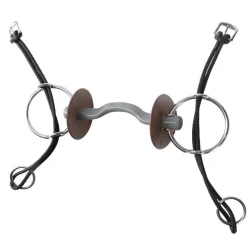 BERIS Mors releveur cheval passage de langue Konnex canon doux -< Mors Cheval