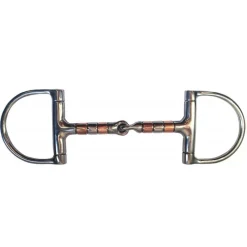 HARRY'S HORSE Mors verdun brisé inox à rouleau de cuivre< Mors Cheval