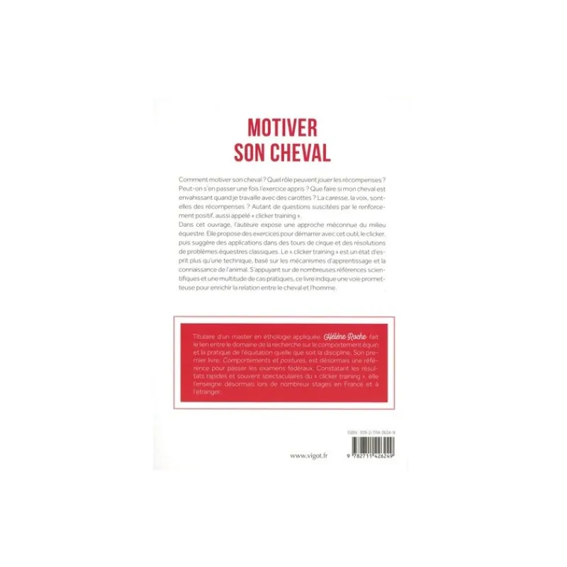 EQUIBOOKS Motiver son cheval - Clicker trainning et récompenses - Vigot< Librairie Equibooks